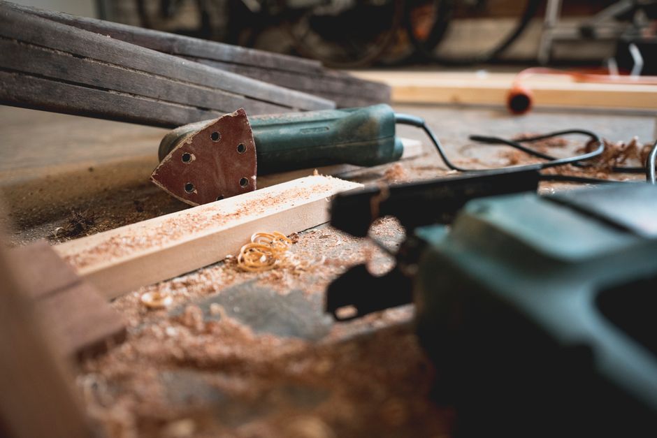 Woodworking tools and premium timber for custom cabinets